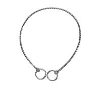 Elegante Collare a Strozzo per Cani in Acciaio Inossidabile, Catena per Collare a Slittamento con Catena a P in Metallo per Cuccioli, Collare a Slittamento per Esposizione di Animali(4.0mm*50cm)