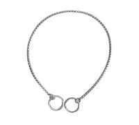Elegante Collare a Strozzo per Cani in Acciaio Inossidabile, Catena per Collare a Slittamento con Catena a P in Metallo per Cuccioli, Collare a Slittamento per Esposizione di Animali(5.0mm*60cm)