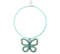 Elegante collare con ciondolo a forma di farfalla brillante con diamanti brillanti, catena regolabile, design leggero per la vita quotidiana e le feste