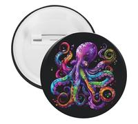 Elegante colorato elegante polpo bottoni pin badge latta risvolto spille artigianato per camicie vestiti borsa accessorio, 1PCS, plastica e latta