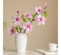 Elegante composizione artificiale di magnolia che migliora l'estetica della tua casa (viola)