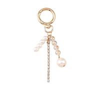 Elegante conchiglia perle portachiavi per le donne elegante catena da spiaggia accessorio con stella marina cavalluccio marino fascino per le donne Shell Beach portachiavi, A, Taglia unica