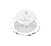 Elegante Coniglietto Linea Continua con Arte Fl PopSockets PopGrip per MagSafe