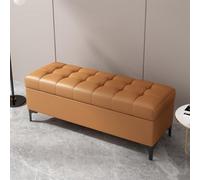 Elegante contenitore per camera da letto e soggiorno, versatile poggiapiedi, scarpiera e pouf con vano portaoggetti nascosto per la fine del letto, decorazione funzionale per la casa