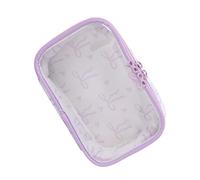 Elegante contenitore trasparente per borsa bellezza con nodo a farfalla con fiocchi per organizzare prodotti per la cura della pelle Borsa per trucco piegata in PVC trasparente
