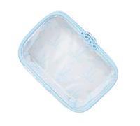 Elegante contenitore trasparente per borsa bellezza con nodo a farfalla con fiocchi per organizzare prodotti per la cura della pelle Borsa per trucco piegata in PVC trasparente