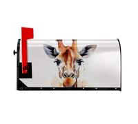 Elegante copertura magnetica per cassetta postale con giraffa ad acquerello, dimensioni standard 53,3 x 45,7 cm, copertura magnetica per cassetta delle lettere, decorazioni per la casa e il giardino