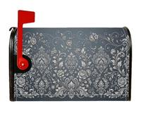 Elegante copertura magnetica per cassetta postale vittoriana floreale | Scrollwork floreale, involucri per cassette postali, elegante motivo damascato, sofisticati accenti esterni della casa