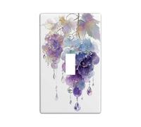 Elegante copertura per interruttore della luce dell'uva/coperture di uscita, frutta decorativa viola e blu per la decorazione domestica, piastre da parete in materiale termoplastico, dimensioni