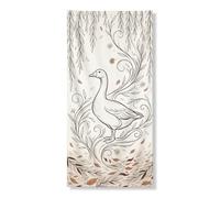 Elegante copertura per porta decorativa a forma di oca, design rustico ispirato alla natura, decorazione per porta d'ingresso, per interni ed esterni, autunno stagionale, da appendere, 91 x 183 cm