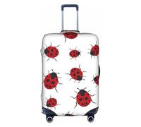 Elegante copertura protettiva per valigia, con stampa di coccinelle a sette stelle, accessori da viaggio, bagaglio elasticizzato, bianco, XL
