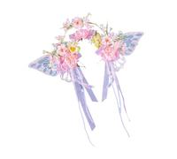 Elegante Copricapo Con Finto Floreale E Nastri Fluenti Per Uso Quotidiano In Costumi Tradizionali Da Donna E Celebrazioni