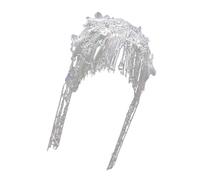 Elegante copricapo da sposa francese con perle e nappe in pizzo, velo da sposa, accessorio per fotografia, addio al nubilato, cerimonie, foto