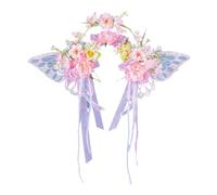 Elegante copricapo floreale con design portatile accessorio alla moda per abiti confortevoli per matrimoni e servizi fotografici a farfalla accessori per capelli, Taglia unica, come descritto