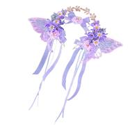 Elegante copricapo floreale con design portatile accessorio alla moda per abiti confortevoli per matrimoni e servizi fotografici a farfalla accessori per capelli, Taglia unica, come descritto