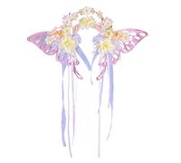 Elegante copricapo floreale con design portatile accessorio alla moda per abiti confortevoli per matrimoni e servizi fotografici a farfalla accessori per capelli, Taglia unica, come descritto