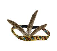 Elegante copricapo piumato con strass, decorazione per capelli, ornamento per feste a tema e riunioni di feste