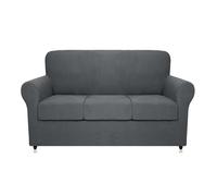 Elegante copridivano elastico marrone, protezione antiscivolo in spandex, universale, per divano a 3 posti, copertura elastica per mobili, durevole e facile da pulire