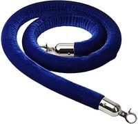 Elegante Corda di Velluto per Il Controllo della Folla - Barriera Blu da 1,5 m per File di Coda con Supporti per paletti, Perfetta per la Gestione di Eventi e l'organizzazione delle Code.