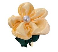 Elegante corda per capelli da donna con fiori elastici, grandi perle floreali, dona al tuo look un tocco di moda