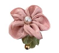 Elegante corda per capelli da donna con fiori elastici, grandi perle floreali, dona al tuo look un tocco di moda