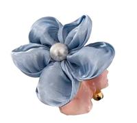 Elegante corda per capelli da donna con fiori elastici, grandi perle floreali, dona al tuo look un tocco di moda