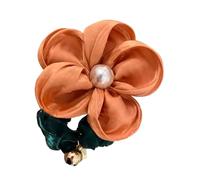 Elegante corda per capelli da donna con fiori elastici, grandi perle floreali, dona al tuo look un tocco di moda