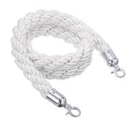 Elegante corda per il controllo della folla con ganci argentati - Corda barriera intrecciata per eventi e luoghi Barriera di corda(1 Piece,4.9ft/150cm)