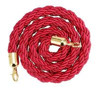 Elegante corda per il controllo della folla in velluto con ganci in oro lucido - Lunghezze da 3 piedi a 10 per la sicurezza e l'organizzazione di eventi Barriera di corda(Nylon,10ft/305cm)
