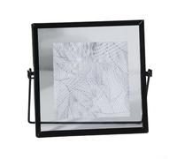 Elegante cornice in metallo con design fluttuante, perfetta per esporre opere d'arte e foto care (nero)