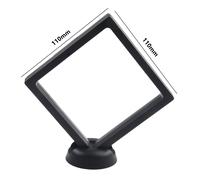 Elegante cornice per monete in plastica nera con display galleggiante 3D vetrina