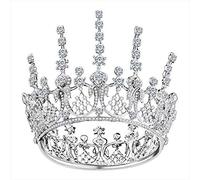 Elegante corona barocca per matrimoni da spagnello per matrici principessa feste di compleanno corona da sposa per donna ragazza rinestone decorazione cristallina tiara (frammento) tiara da sposa