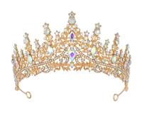 Elegante corona da donna con strass, per feste di fine anno, feste di fine anno, costume per matrimoni, compleanni e occasioni speciali, lega di zinco