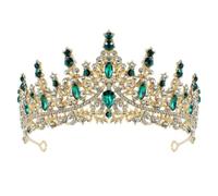Elegante corona da donna con strass, per feste di fine anno, feste di fine anno, costume per matrimoni, compleanni e occasioni speciali, lega di zinco