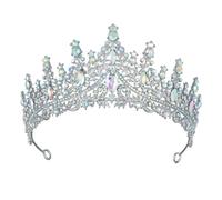 Elegante corona da donna con strass, per feste di fine anno, feste di fine anno, costume per matrimoni, compleanni e occasioni speciali, lega di zinco