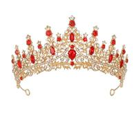 Elegante corona da donna con strass, per feste di fine anno, feste di fine anno, costume per matrimoni, compleanni e occasioni speciali, lega di zinco