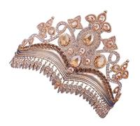 Elegante corona da sposa con strass diademi fatti a mano con cristalli copricapo regolabile accessori per capelli da sposa accessori per le donne accessorio da sposa, Misura unica, come descritto