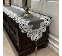 Elegante corridore da tavolo in pizzo con nappa con ciondolo perfetto per arreda