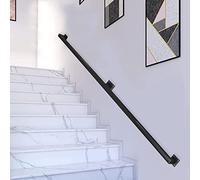 Elegante corrimano di Sicurezza Nero da Parete per Scale - 1 m in Tubo di Ferro per Uso Interno/Esterno - Supporto Moderno per la casa per Una Salita sicura