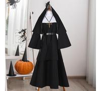 Elegante Costume Da Suora Nera per La Celebrazione Della Pasqua