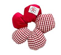 Elegante cravatta per capelli a righe floreali per le donne in morbido tessuto elastico copricapo esagerato fiore capelli scrunchies per studenti