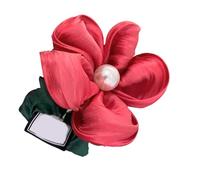 Elegante cravatta per capelli con perle floreali per le donne comoda ed elegante elastico fiore scrunchies corda per capelli morbida porta coda di cavallo