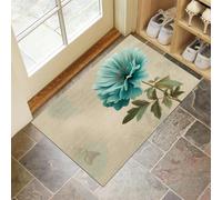 Elegante Crisantemo Zerbino Trappola Sporco, Tappetino Antiscivolo Lavabile In Lavatrice, Estetica Retrò, Zerbino D'Ingresso Soft And Comfortable Per Cane, Ingresso, Port, 60 X 90 Cm Beige