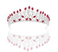 Elegante Crowcrowtiara Crystal Cristal Crowns Tiaras Hair Wedding Cessory Prom Party Birthday Tiara per ragazza e Womebridal, taglia: 16 * 5,5 cm