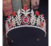 Elegante Crowwedding Croona di cristallo da sposa Crown Crown Princess Queepageant Prom Rhinestone Tiara Head Abch Cessori per capelli (Gree16*7,5 cm)
