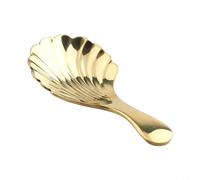 Elegante cucchiaino da tè in ottone per raccogliere foglie di tè e condimenti essenziale da cucina (B)
