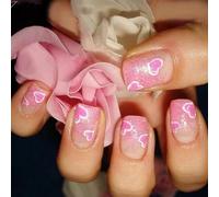 Elegante Cuore Glitter Unghie Finte Unghie Alla Moda Suggerimenti Per Le Donne Alla Ricerca Di Un Unico San Valentino Aspetto Partito Pronto Nail Set