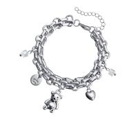 Elegante Cuore Orso Ciondolo Collana Ornamento Per Le Donne Robusta Lega Caratteristiche Migliora Personalizza Stili Accessori Donna Alla Moda, Misura unica, come descritto, come descritto