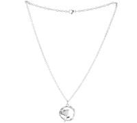 Elegante Cuore Vuoto E Floreale Fascino Della Lega Alla Moda Della Collana Del Pendente Accessorio Dei Monili Per