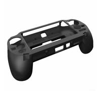 Elegante custodia in bianco e nero per PS Vita 1000 con protezione grilletto L2 R2 e lati facili da tenere per un migliore controllo nei giochi d'azione (nero)
